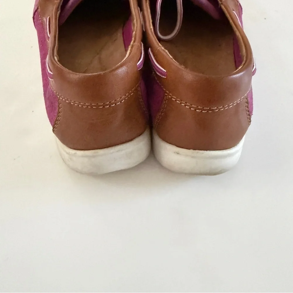 Clark’s Pink/Purple and Brown Women's Loafers Size 7M Casual Comfort Shoes